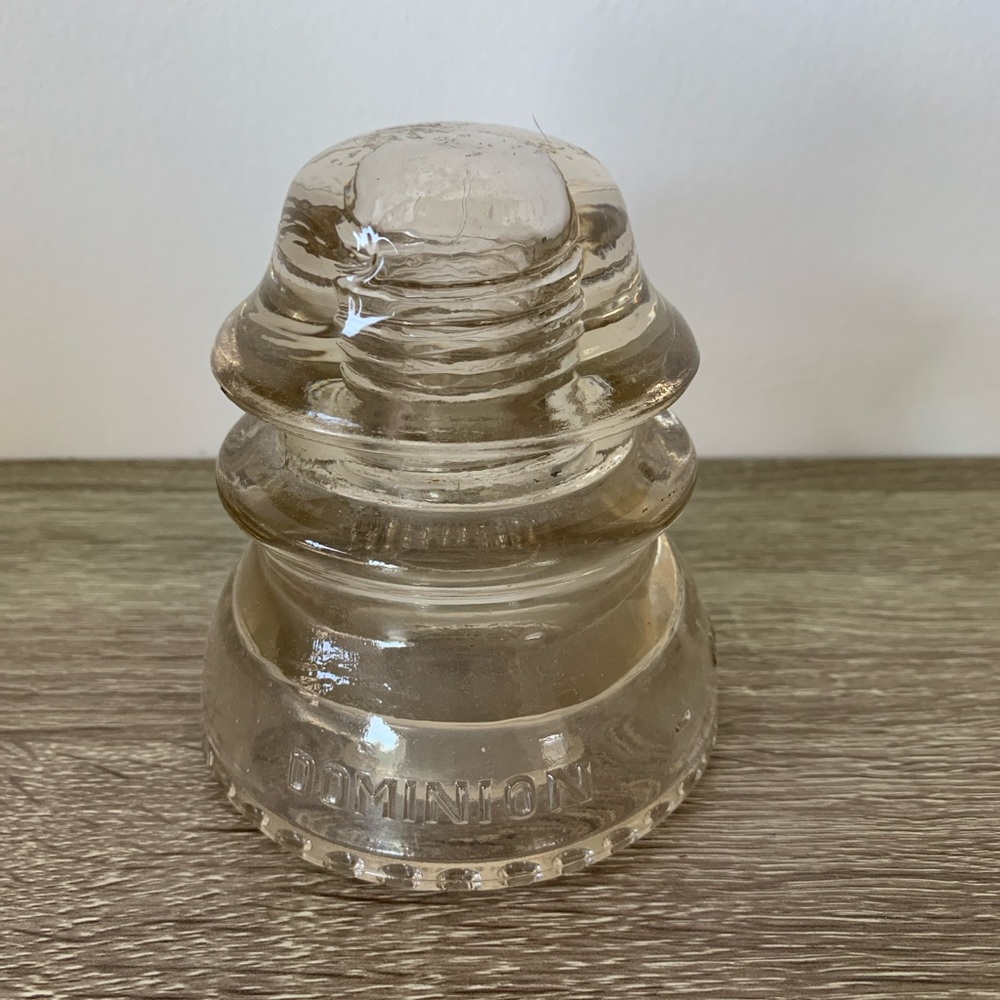 Dominion Peach Glass Insulator Rare